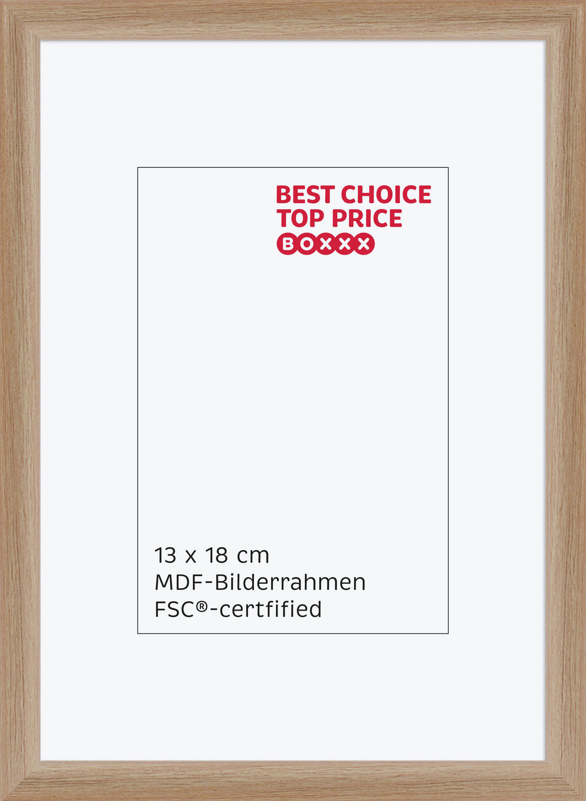 FOTORAM 14,5/19,5 cm  - ekfärgad, Basics, trämaterial/glas (14,5/19,5cm) - Best Price