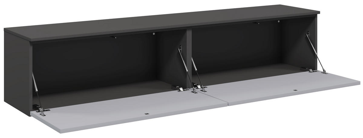 LOWBOARD  180,3/37,6/37,4 cm  individuell planbar, hängend, in verschiedenen Größen erhältlich, in verschiedenen Holzdekoren erhältlich  - Schieferfarben/Blaugrau, Design, Holzwerkstoff (180,3/37,6/37,4cm) - Celina Home