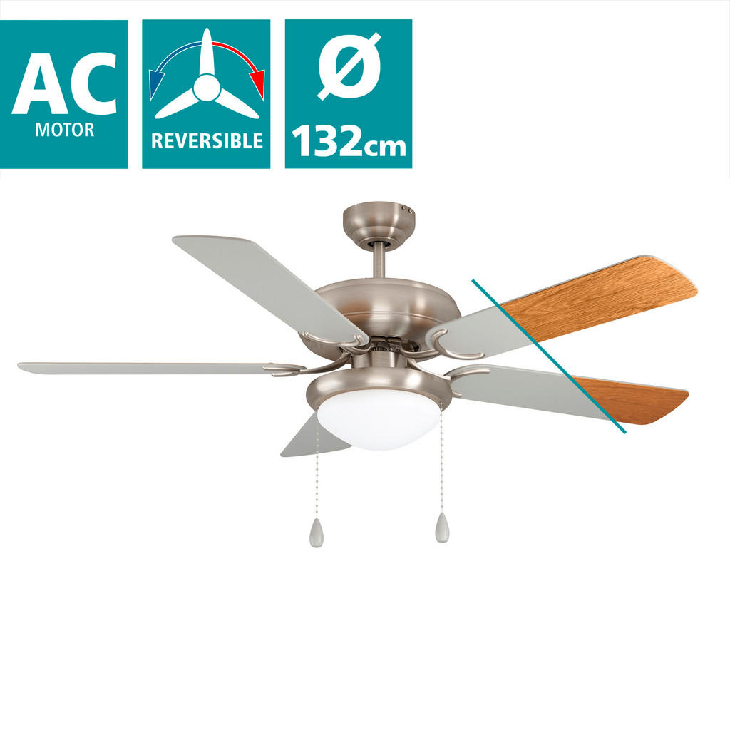 Thumbnail - Eglo Ventilator Ballina, Metall, Glas, 44 cm, Sommerbetrieb, Winterbetrieb, geräuscharm, Zugschalter, Freizeit, Heizen &...