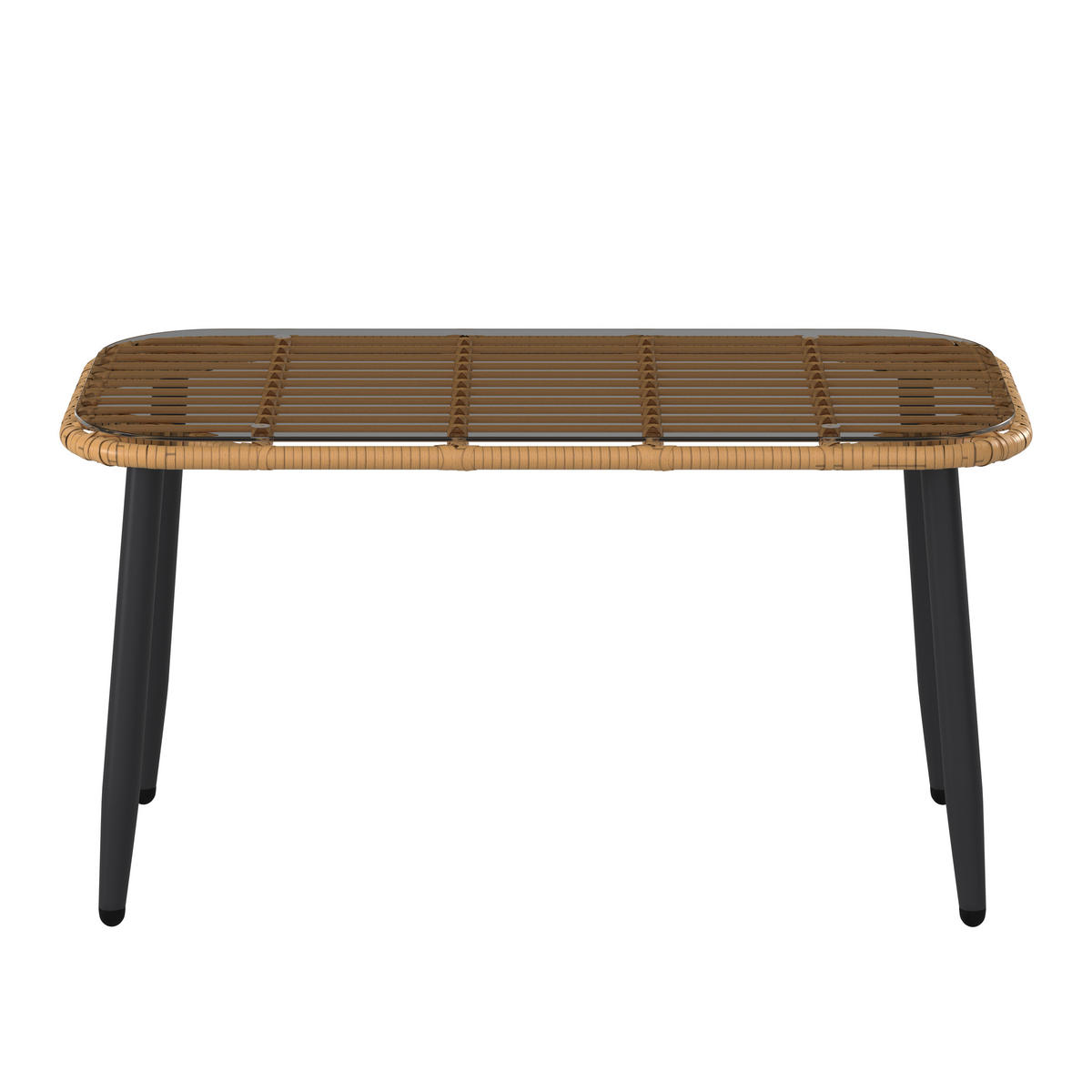 LOUNGEGARNITUR Eisen  - Beige/Naturfarben, MODERN, Glas/Kunststoff (187/67/65cm) - Ambia Garden