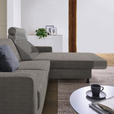 ECKSOFA in Webstoff Grau  - Schwarz/Grau, Design, Kunststoff/Textil (257/165cm) - Xora