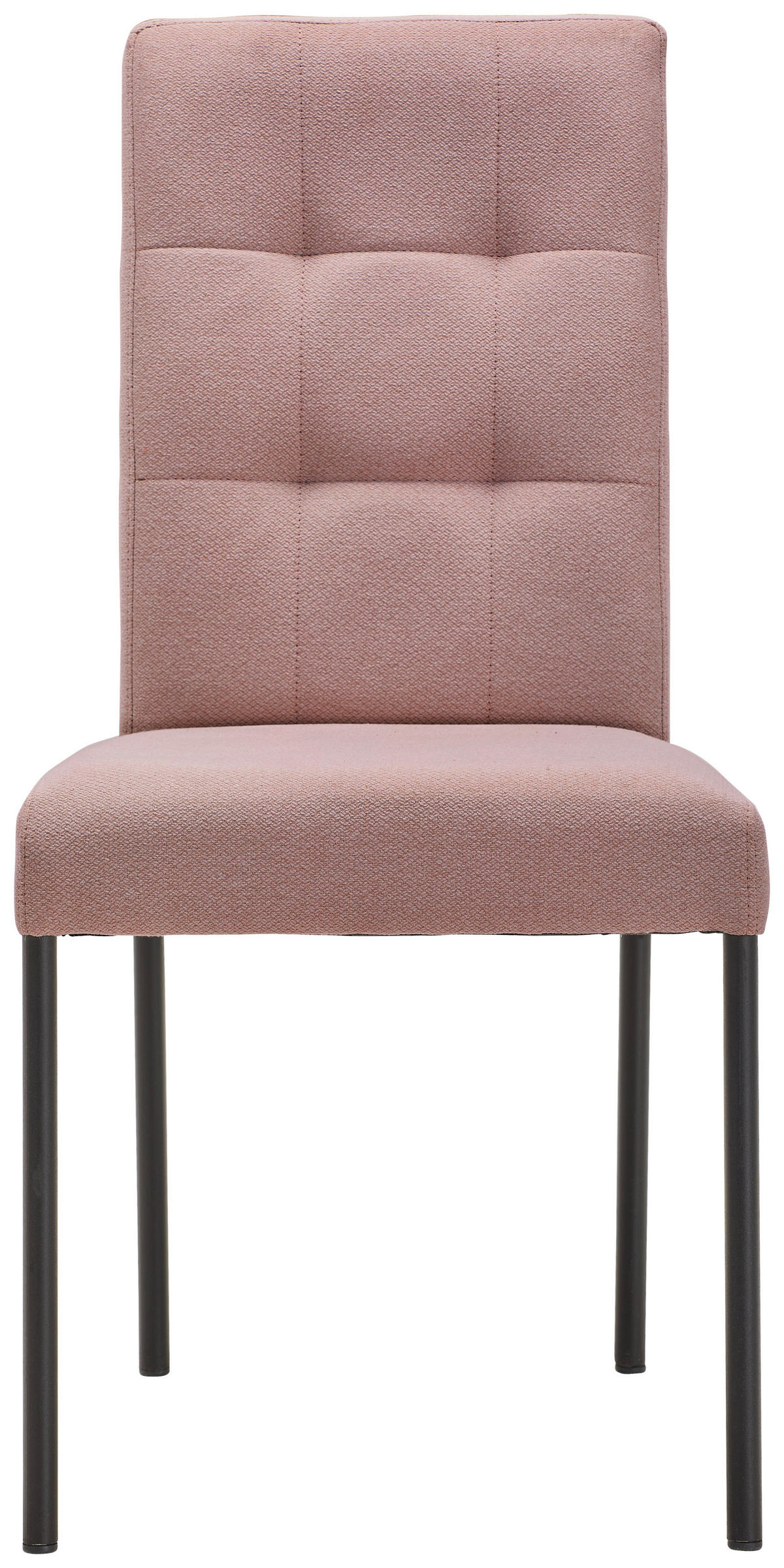STUHL  in Eisen Webstoff Metall, Textil  - Schwarz/Rosa, Design, Textil/Metall (46/91/61cm) - home24