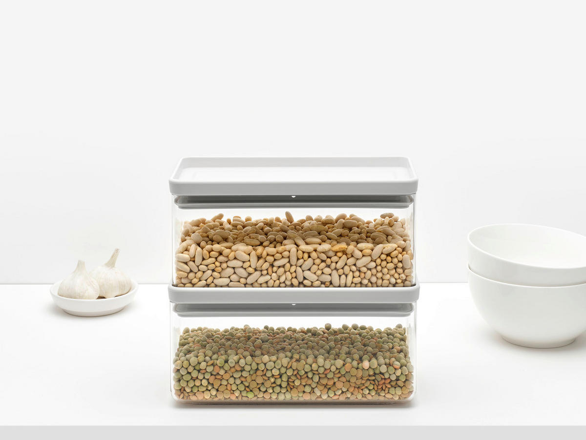 POSODA ZA SHRANJEVANJE  Tasty+  22,1/10,6/11,1 cm           - temno siva, Basics, umetna masa (22,1/10,6/11,1cm) - Brabantia