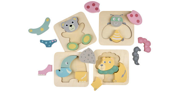 PUZZLE - Multicolor/Naturfarben, Basics, Holzwerkstoff - My Baby Lou