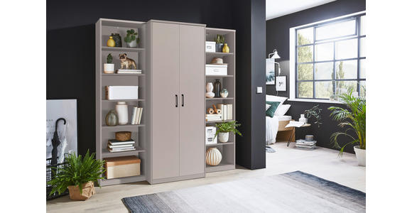 DREHTÜRENSCHRANK  in Kaschmir  - Kaschmir/Schwarz, Basics, Holzwerkstoff/Metall (72/194/54cm) - Xora