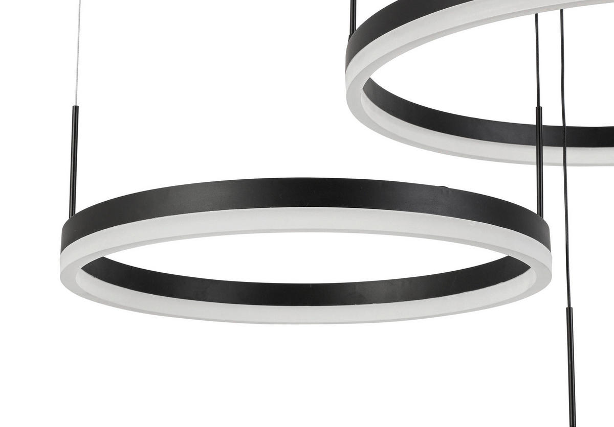 ZÁVESNÉ LED SVIETIDLO, 78/50/120 cm  - čierna, Trend, kov/plast (78/50/120cm) - Novel