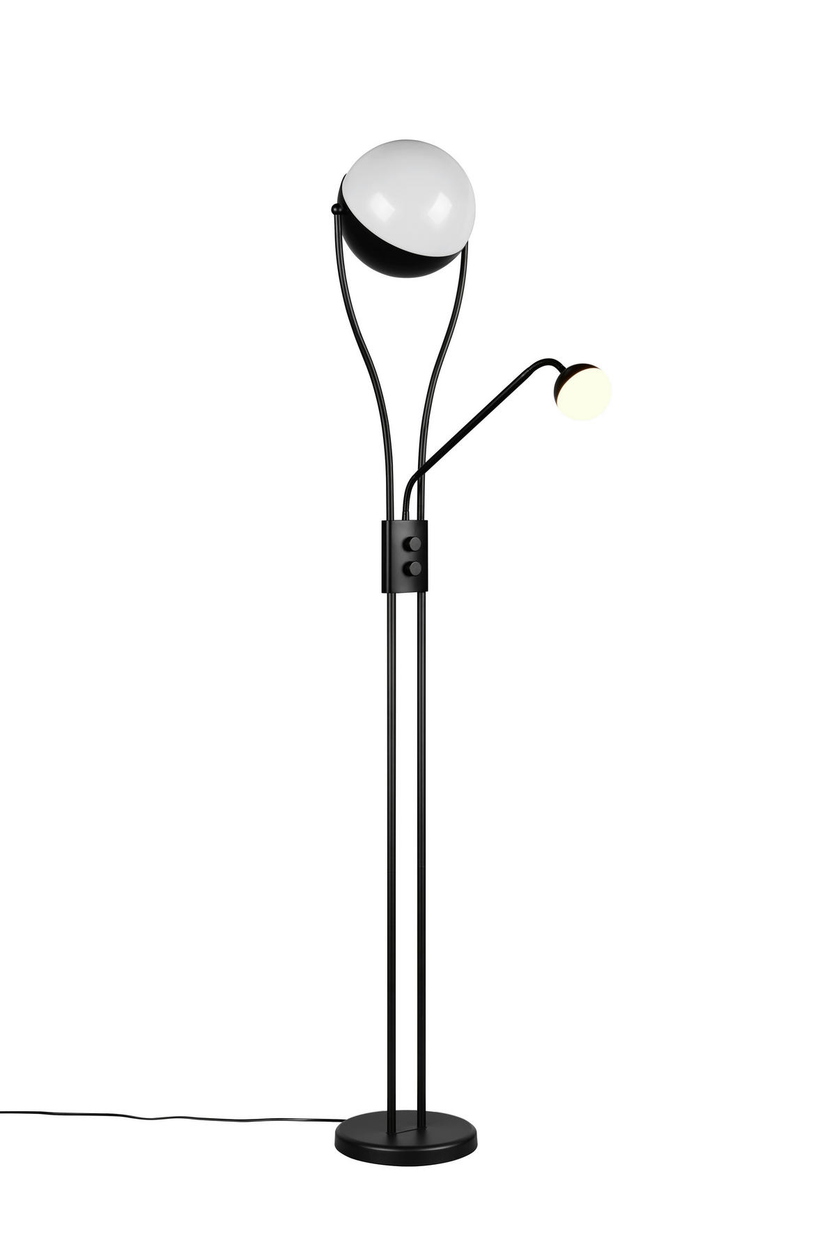 LED-STEHLEUCHTE - Weiss/Schwarz, Design, Kunststoff/Metall (30/180cm) - Trio Leuchten