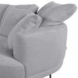 ECKSOFA Grau Chenille  - Schwarz/Grau, KONVENTIONELL, Textil/Metall (275/140cm) - Carryhome