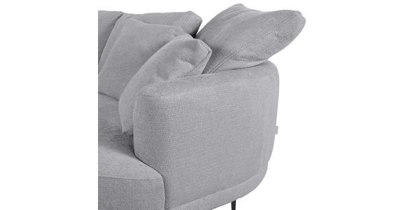 ECKSOFA Grau Chenille  - Schwarz/Grau, KONVENTIONELL, Textil/Metall (275/140cm) - Carryhome