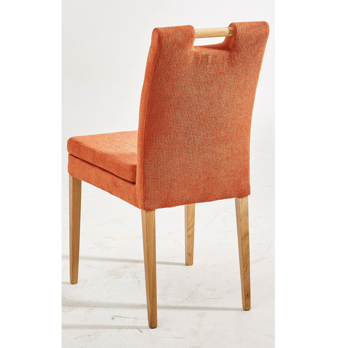 ŽIDLE, oranžová, barvy dubu - oranžová/barvy dubu, Konvenční, dřevo/textil (47/91,5/59cm) - Cantus