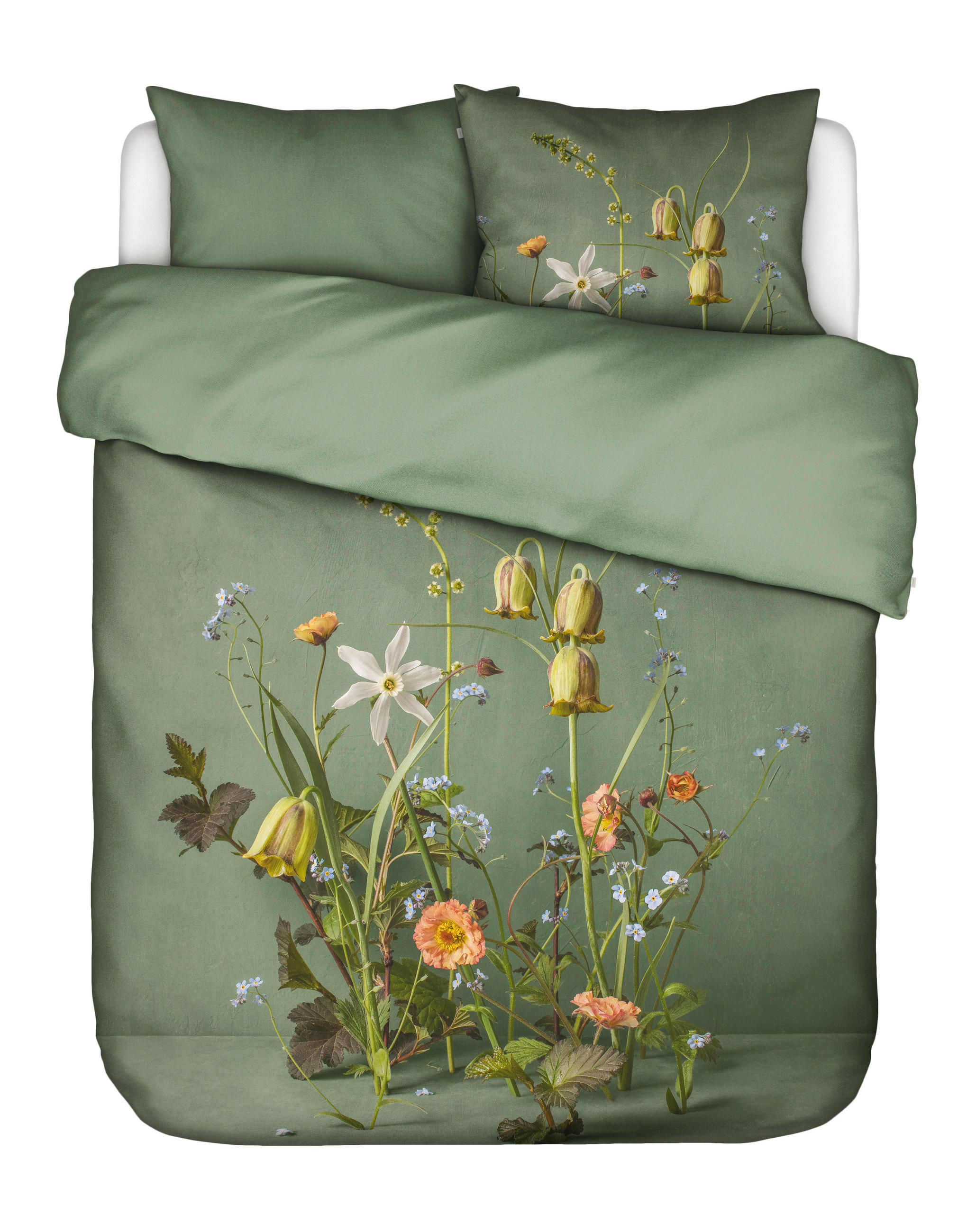 Essenza POSTEĽNÁ BIELIZEŇ, satén, zelená, 140/200 cm