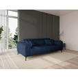 3-SITZER-SOFA  in Webstoff Dunkelblau  - Schwarz/Dunkelblau, KONVENTIONELL, Textil/Metall (240/80/113cm) - Carryhome