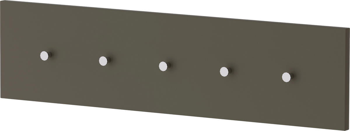 HAKENLEISTE  in Taupe  - Taupe, Design, Holzwerkstoff/Metall (100/25/5cm) - Moderano
