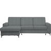 ECKSOFA in Webstoff Dunkelgrau  - Dunkelgrau/Schwarz, Konventionell, Textil/Metall (167/247cm) - Stylife