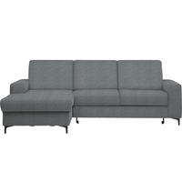 ECKSOFA in Webstoff Dunkelgrau  - Dunkelgrau/Schwarz, Konventionell, Textil/Metall (167/247cm) - Stylife