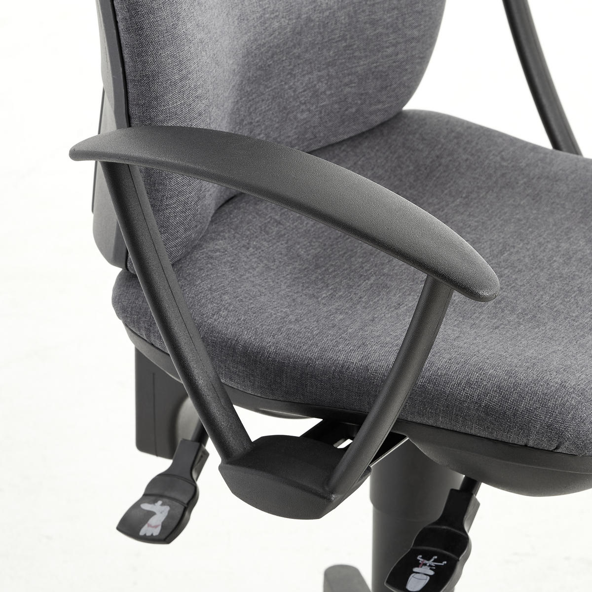 DREHSTUHL Flachgewebe Anthrazit, Schwarz  - Anthrazit/Schwarz, Design, Kunststoff/Textil (60/103-111/55cm) - Topstar