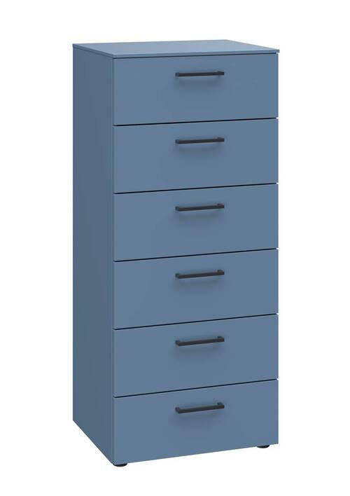 KOMMODE Primolar Garda  in 50/118/41 cm  - Blau/Schwarz, Design, Holzwerkstoff/Kunststoff (50/118/41cm) - Xora
