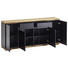 SIDEBOARD 182/81/40 cm - Eichefarben/Schwarz, Design, Holz/Holzwerkstoff (182/81/40cm) SIDEBOARD 182/81/40 cm - Eichefarben/Schwarz, Design, Holz/Holzwerkstoff (182/81/40cm)