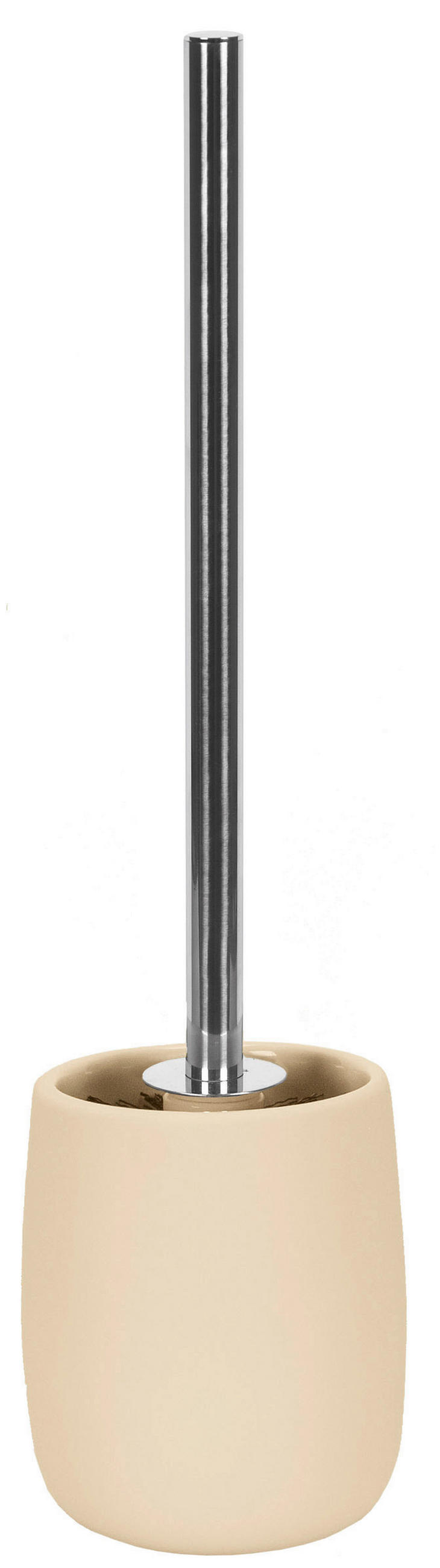 WC-BÜRSTENGARNITUR - Chromfarben/Beige, Basics, Kunststoff/Stein (10,3/41,5cm) - Kleine Wolke