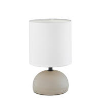 STONA LAMPA Luci  - bela/kapućino, Osnovno, tekstil/keramika (14/23cm)