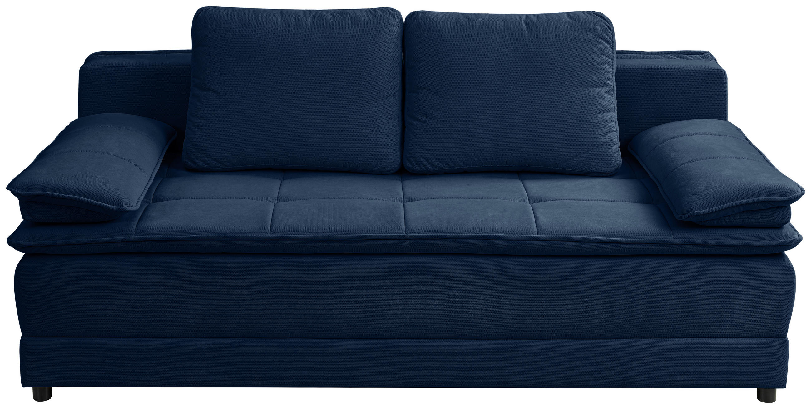 SCHLAFSOFA Webstoff Dunkelblau  - Schwarz/Dunkelblau, MODERN, Kunststoff/Textil (202/73-92/105cm) - MID.YOU