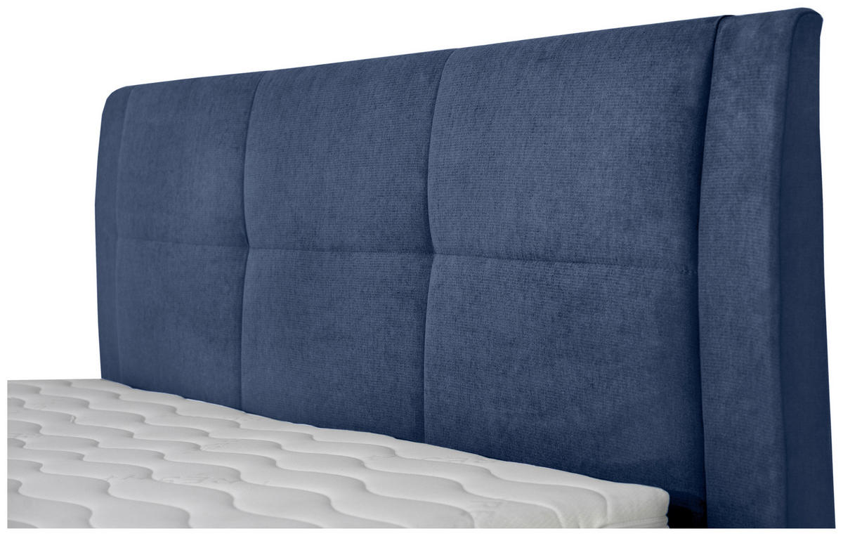 BOXSPRINGBETT 180/200 cm  in Blau  - Blau/Schwarz, KONVENTIONELL, Kunststoff/Textil (180/200cm) - Boxxx