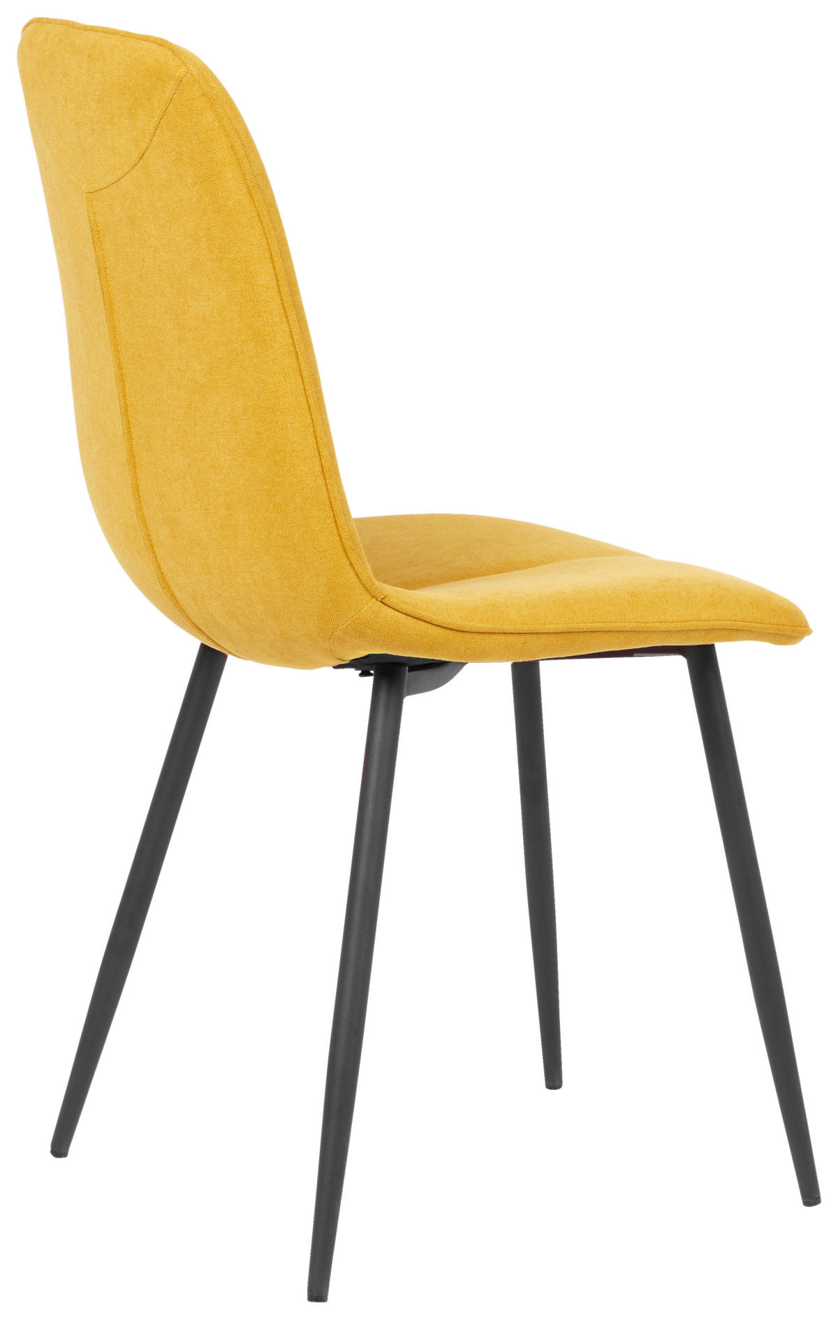 SCAUN in lemn, metal, textil galben  - galben/negru, Modern, lemn/metal (47/87/58cm) - P & B