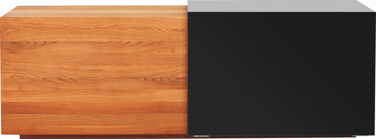 SIDEBOARD  in 200/71,5/47 cm  - Kirschbaumfarben/Schwarz, Design, Glas/Holz (200/71,5/47cm) - TEAM 7