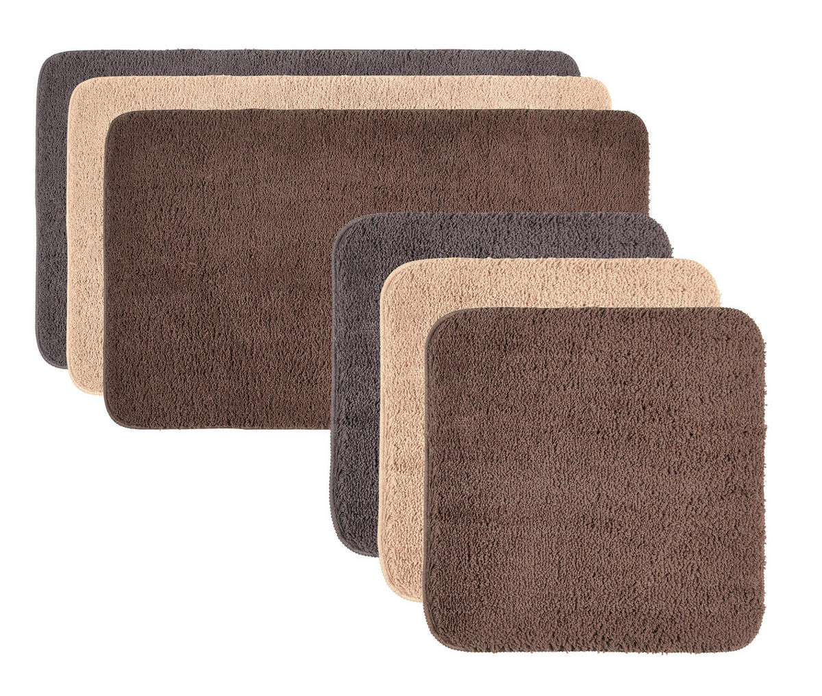KOUPELNOVÁ PŘEDLOŽKA, 60/90 cm - šedohnědá, Basics, textil/plast (60/90cm) - Esposa