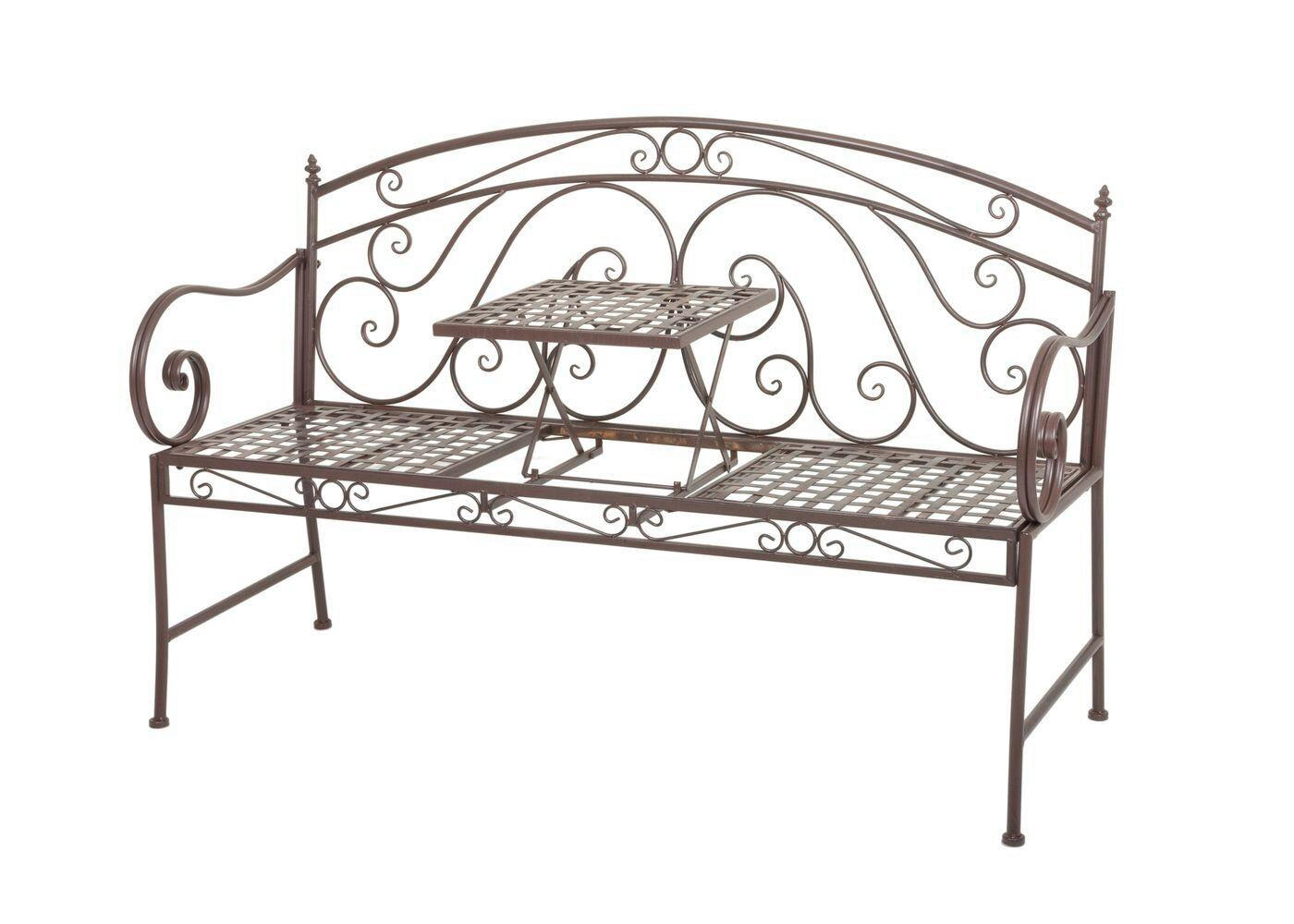 GARTENBANK 53/94,5/147 cm  in Braun  - Braun, Basics, Metall (53/94,5/147cm) - Gardenson