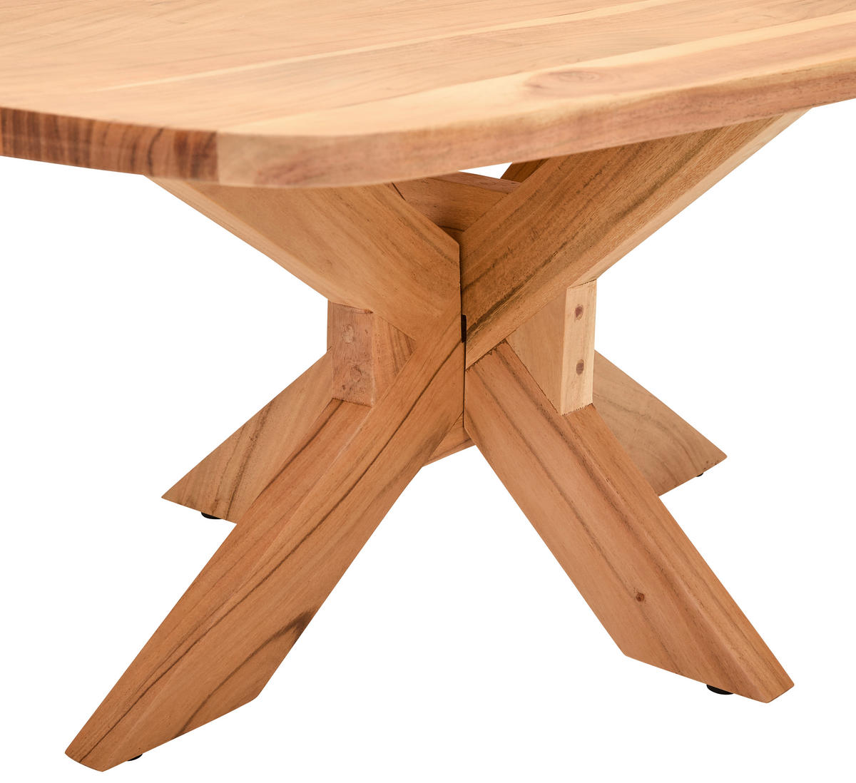 COUCHTISCH Akazie Hartholz 110/70/45 cm oval  - Akaziefarben, Design, Holz (110/70/45cm) - Livetastic