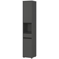 HOCHSCHRANK 33/181/34 cm  - Graphitfarben/Schwarz, MODERN, Holzwerkstoff/Kunststoff (33/181/34cm) - Germania
