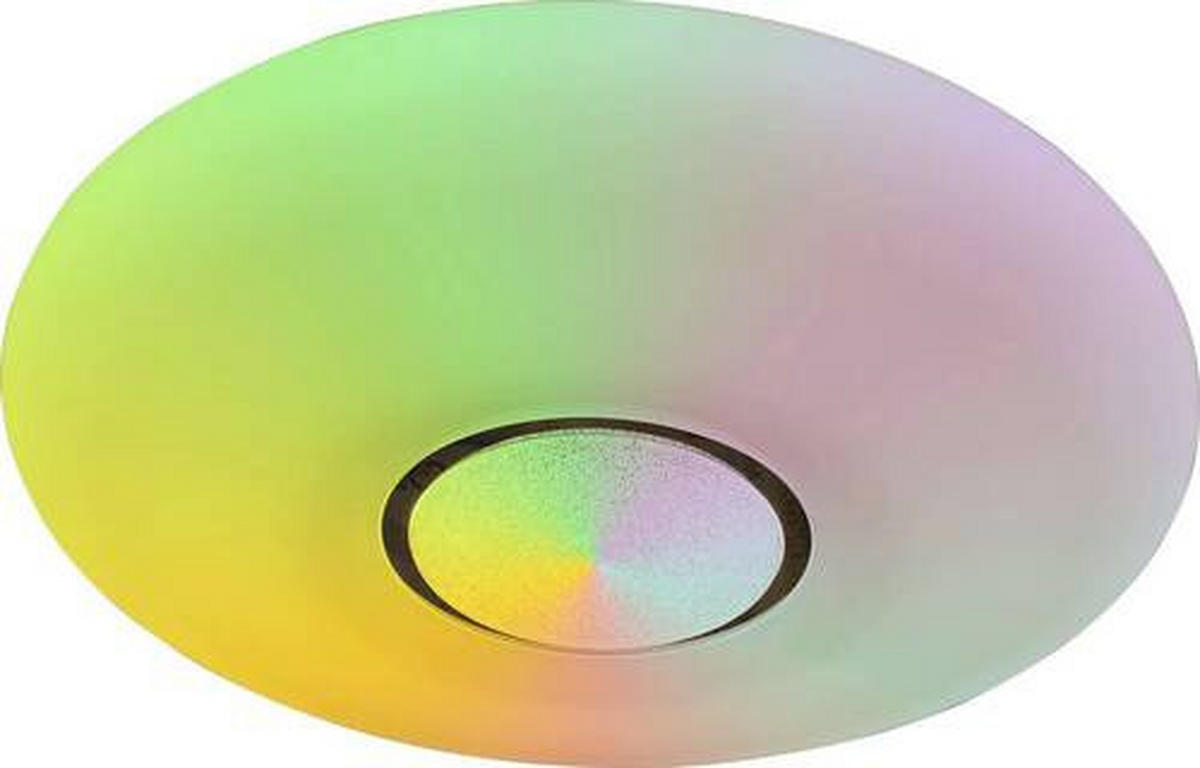 LED-DECKENLEUCHTE 40 W  48,5/7,2 cm    - Klar/Weiss, Design, Glas/Kunststoff (48,5/7,2cm) - Globo