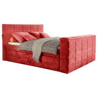 BOXSPRING-ÁGY 180/200 cm  piros  - piros, Konventionell, textil (180/200cm) - Carryhome