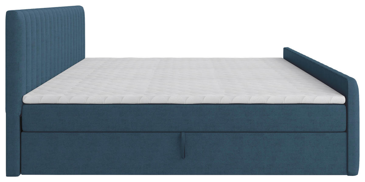 BOXBETT 180/200 cm  bleu  - bleu/noir, Basics, textile/matière synthétique (180/200cm) - Carryhome