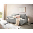 SCHLAFSOFA Flachgewebe Hellgrau  - Chromfarben/Hellgrau, Design, Holz/Textil (205/77-93/99cm) - Novel