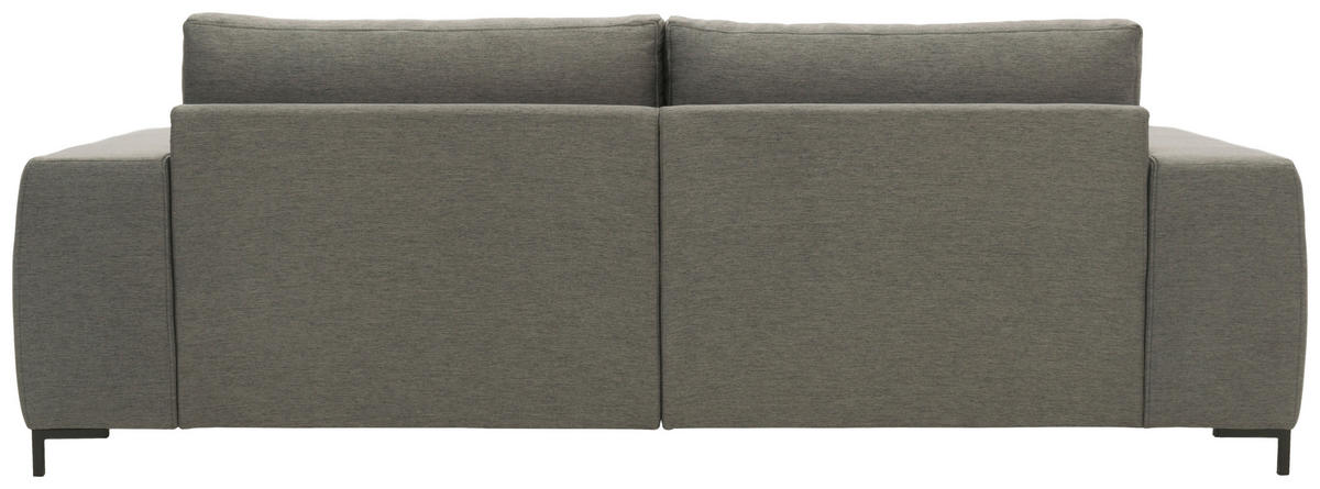 BIGSOFA in Webstoff Grau  - Schwarz/Grau, Design, Textil/Metall (242/88/88cm) - LOOKS by W.Joop