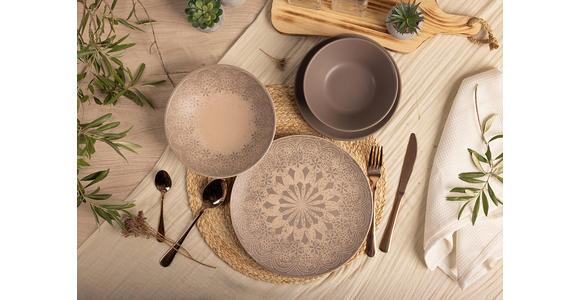 KOMBISERVICE 24-teilig  - Graubraun, LIFESTYLE, Keramik - Novel
