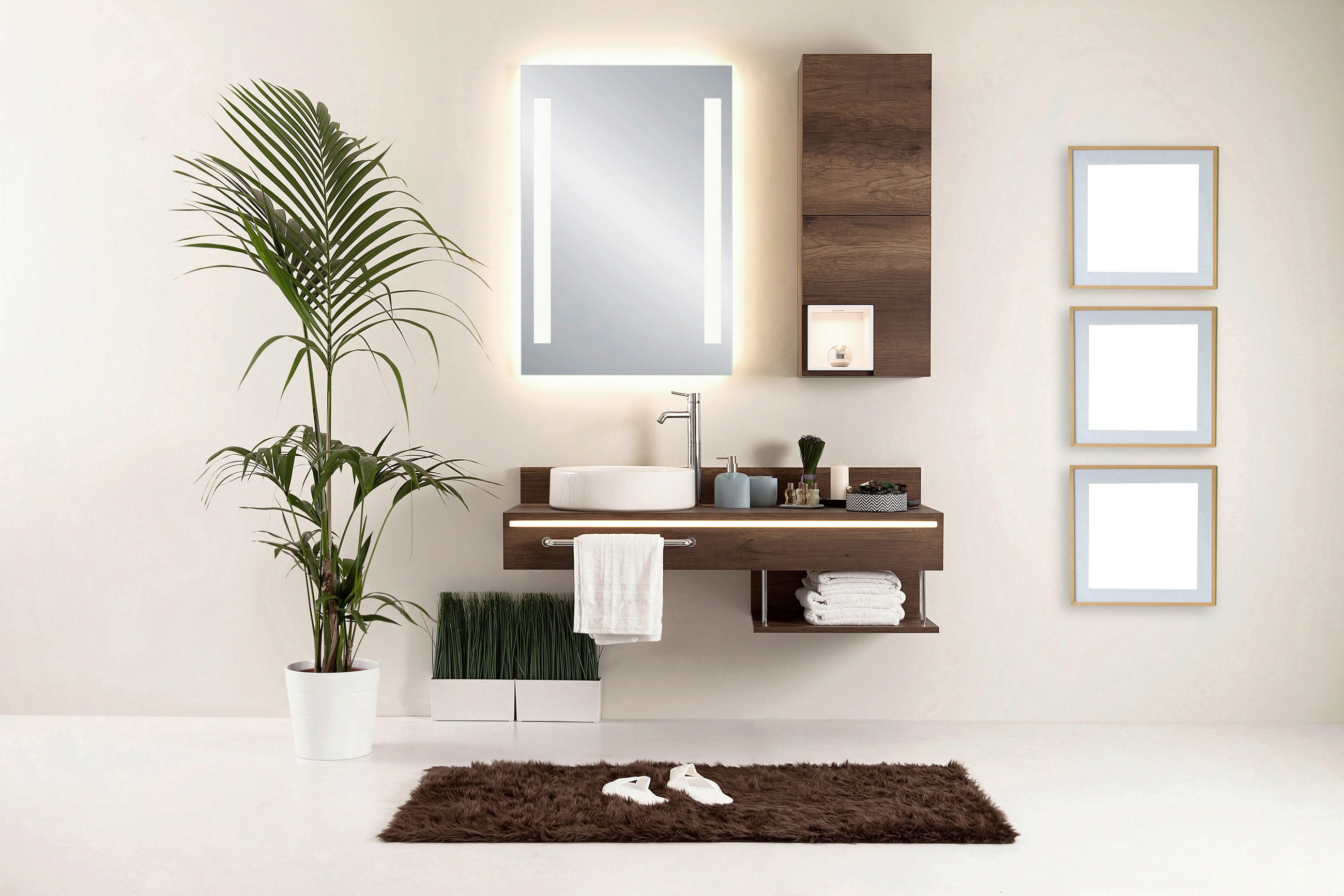 BADEZIMMERSPIEGEL 50/70/3,5 cm  - Silberfarben, Basics, Glas (50/70/3,5cm)