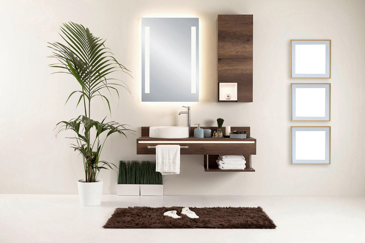 BADEZIMMERSPIEGEL 50/70/3,5 cm  - Silberfarben, Basics, Glas (50/70/3,5cm)