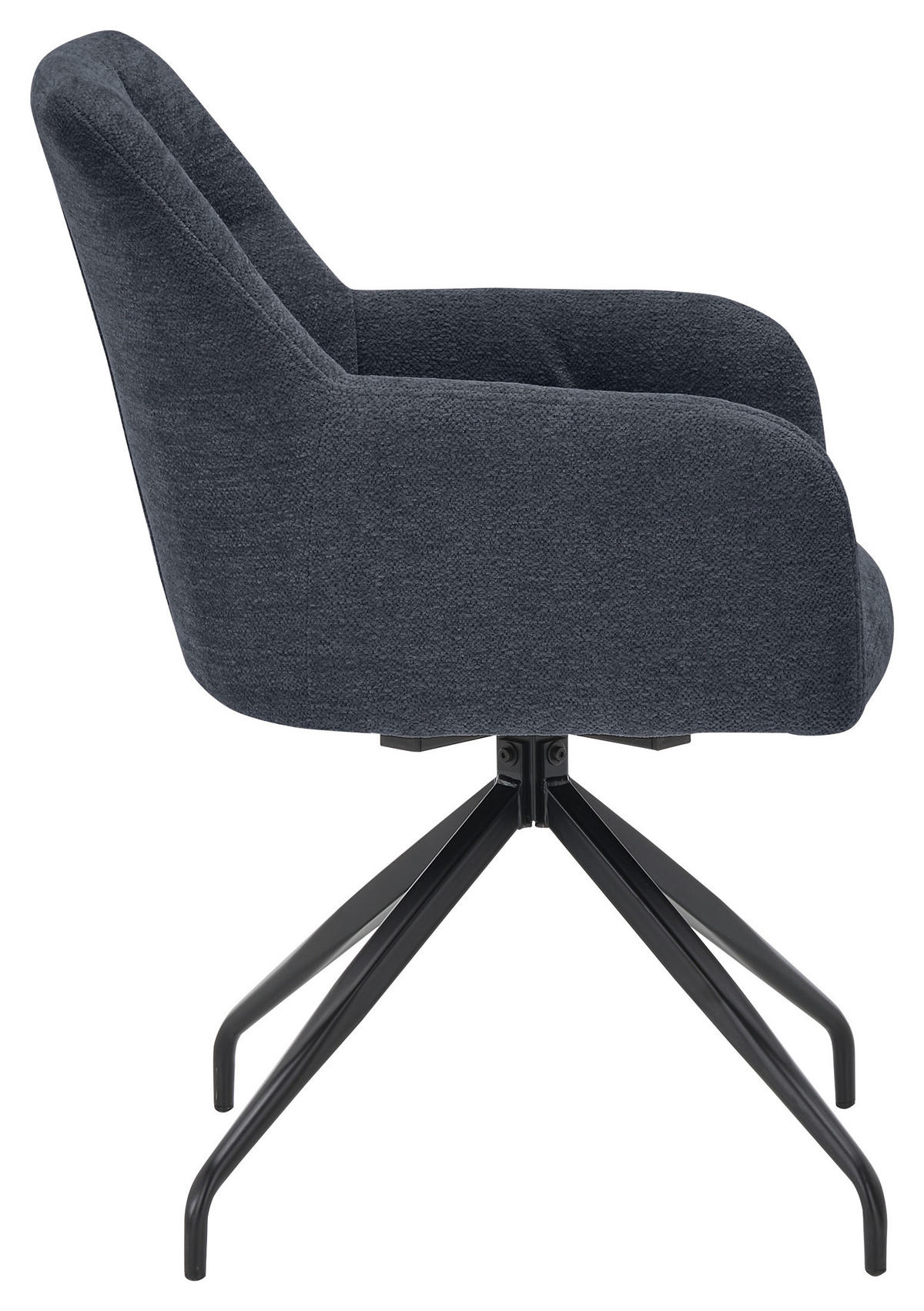 ARMLEHNSTUHL  in Eisen  - Anthrazit/Schwarz, Design, Kunststoff/Metall (60,5/85/64cm) - SetOne by Musterring