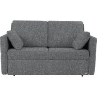 SCHLAFSOFA  in Mikrovelours Grau  - Schwarz/Grau, KONVENTIONELL, Kunststoff/Textil (176/88/91cm) - Sedda
