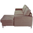 ECKSOFA Taupe Cord  - Taupe/Schwarz, KONVENTIONELL, Textil/Metall (240/150cm) - Carryhome