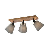 DECKENLEUCHTE    77/28/26 cm  - Natur, Holzwerkstoff/Metall (77/28/26cm)