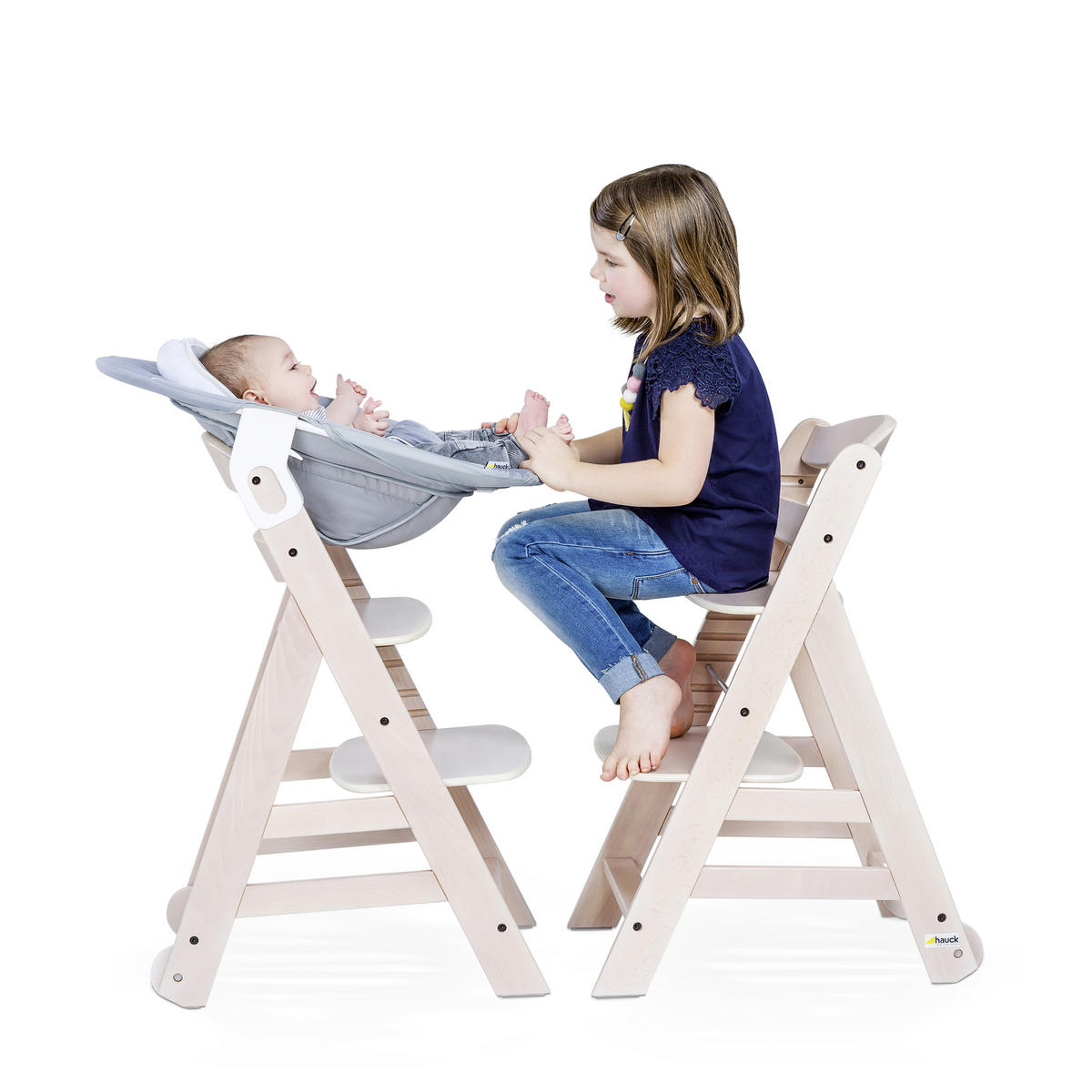 WIPPE ALPHA BOUNCER   - Weiß/Grau, KONVENTIONELL, Textil (66/49/45cm) - Hauck