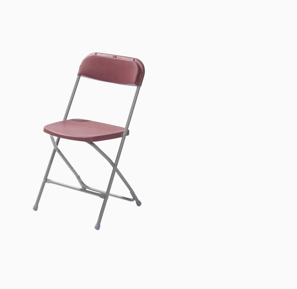 KLAPPSESSEL-SET in Metall, Kunststoff Grau, Bordeaux  - Bordeaux/Grau, LIFESTYLE, Kunststoff/Metall (43/80/49cm)