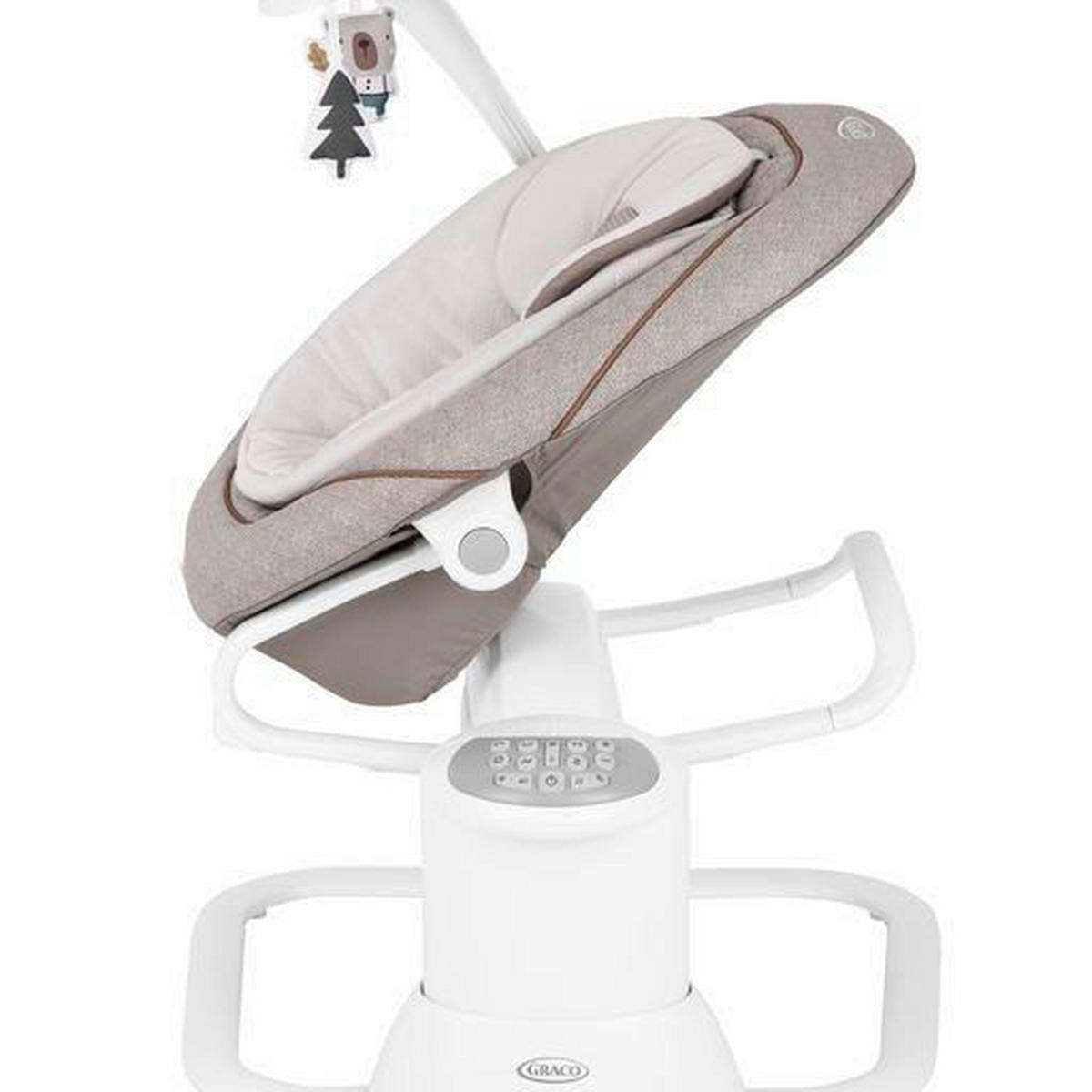 SCHAUKELWIPPE All Ways Soother Silberfarben   - Beige/Silberfarben, Basics, Textil/Metall (72,5/65,2/81cm) - Graco