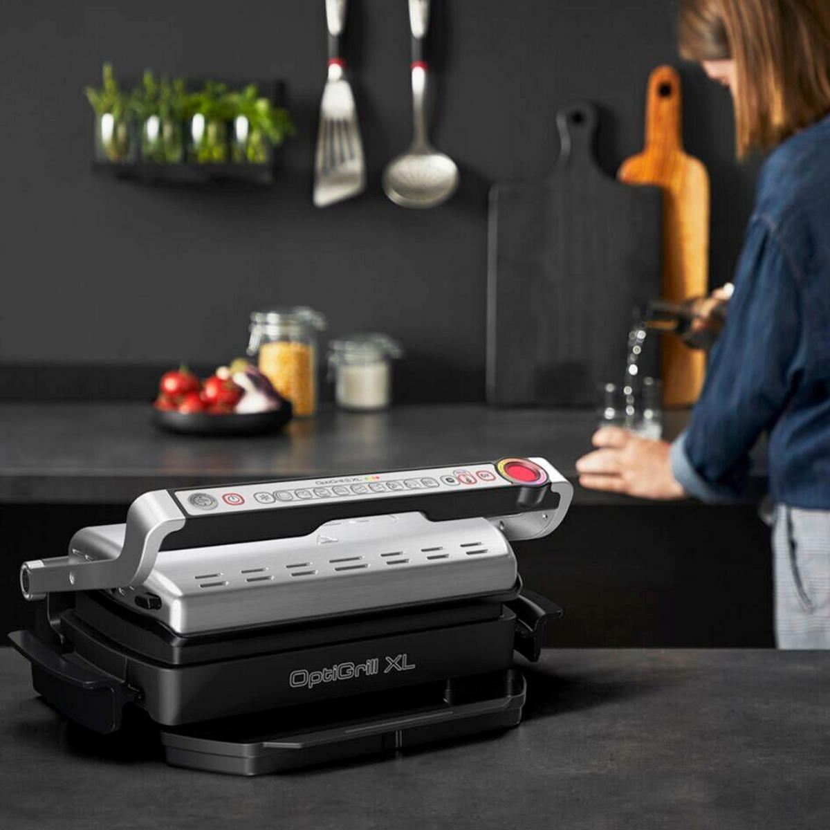 KONTAKTNI ŽAR   - srebrne barve, Basics, kovina (36.5/44/17.5cm) - Tefal