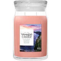 VONNÁ SVÍČKA  - čiré/vínově červená, Basics, parafín/sklo (9,3/15,7/9,3cm) - Yankee Candle