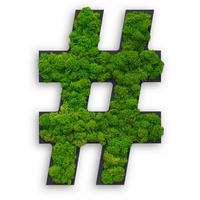 MOOSBILD Stylegreen  - Schwarz/Grün, Basics, Naturmaterialien/Holz (25/17/4cm)